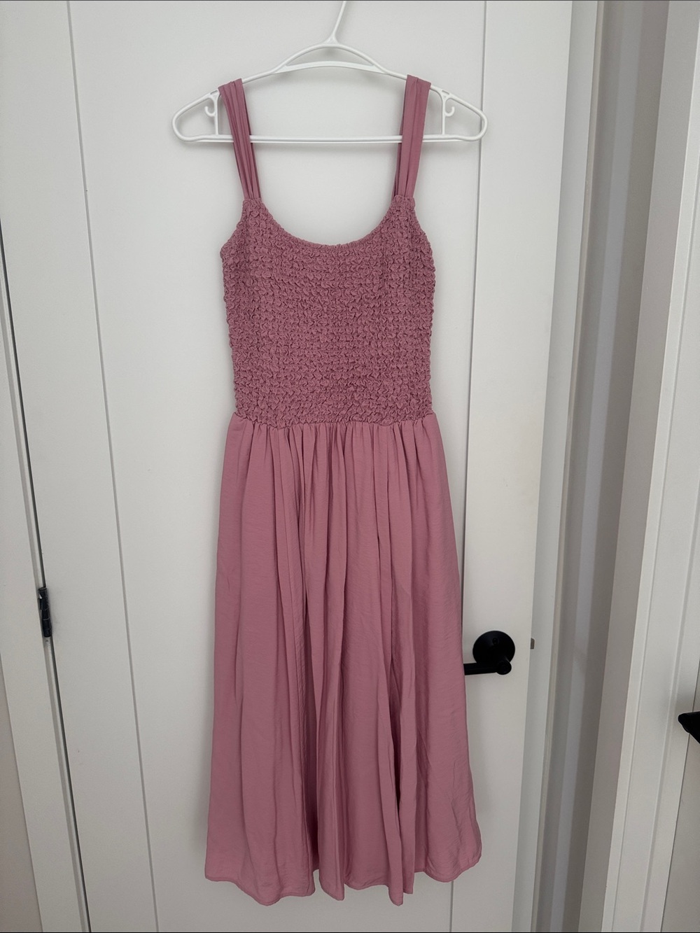 Wilfred Smocked Dress in Dusty Rose